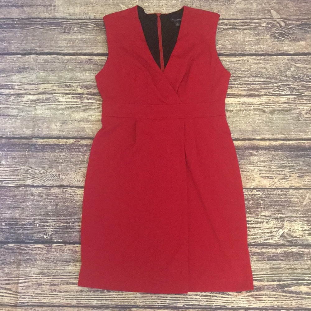 EUC Banana Republic V-Neck Shift Dress Red Sz. 10